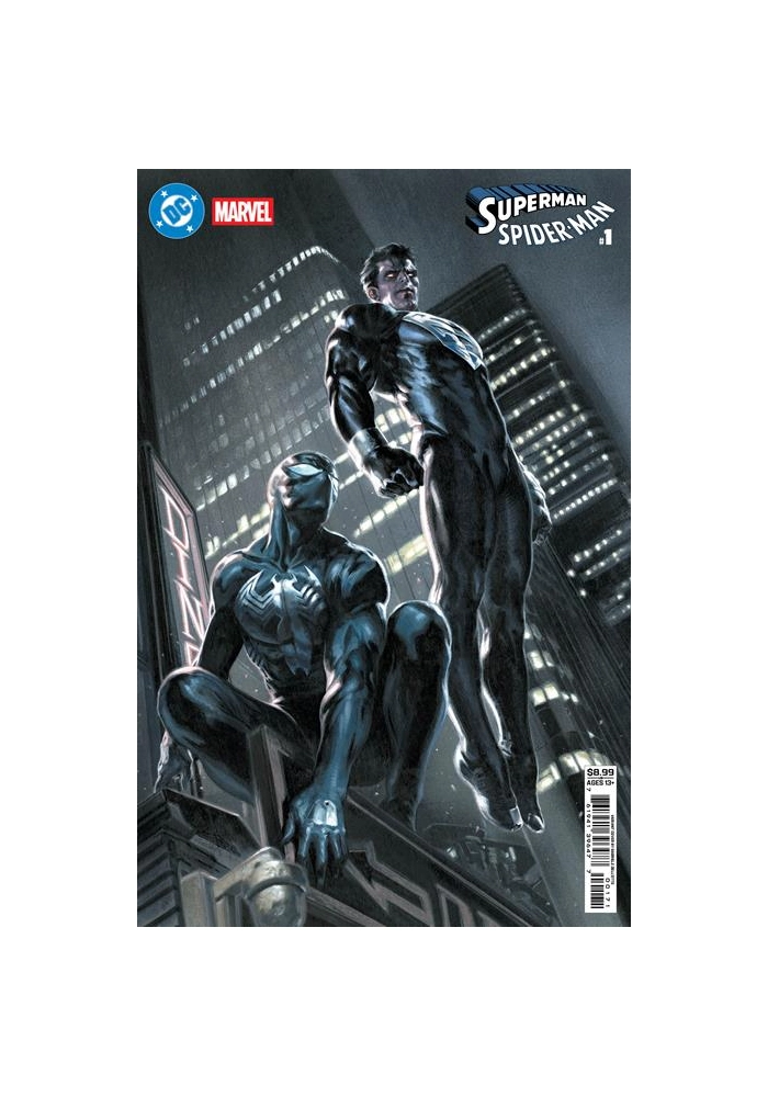 DC MARVEL SUPERMAN SPIDER-MAN #1 (ONE SHOT) CVR G GABRIELE DELL OTTO SUPERMAN BLACK & SPIDER-MAN BLACK CARD STOCK VAR