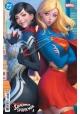 DC MARVEL SUPERMAN SPIDER-MAN #1 (ONE SHOT) CVR M STANLEY ARTGERM LAU SUPERGIRL & SILK CARD STOCK VAR