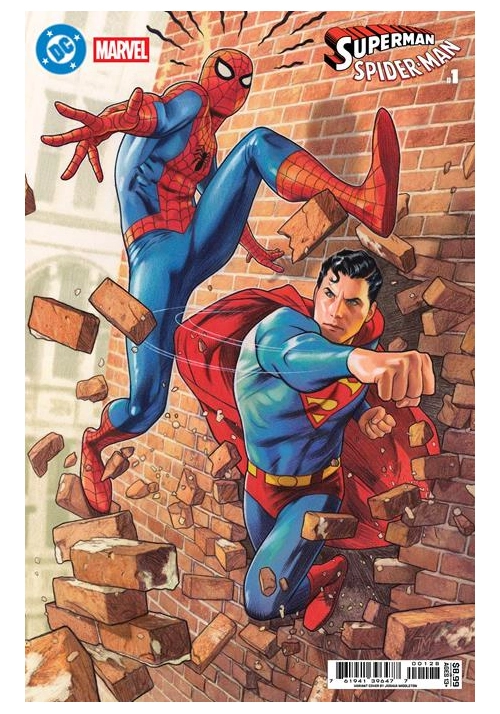 DC MARVEL SUPERMAN SPIDER-MAN #1 (ONE SHOT) CVR P JOSHUA MIDDLETON CARD STOCK VAR