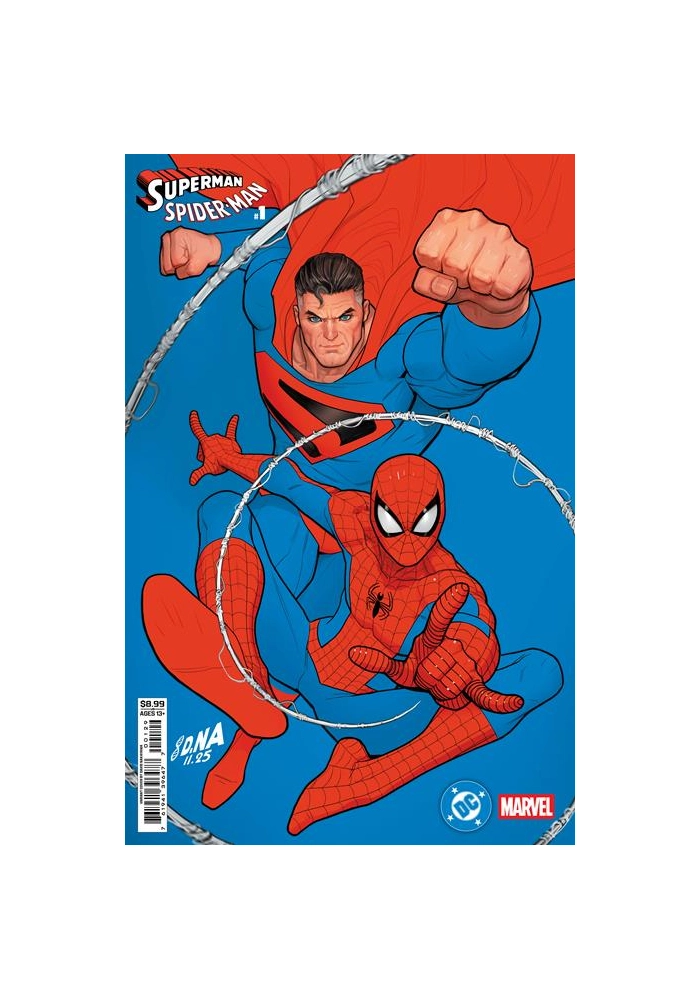 DC MARVEL SUPERMAN SPIDER-MAN #1 (ONE SHOT) CVR Q DAVID NAKAYAMA KINGDOM COME SUPERMAN & SPIDER-MAN CARD STOCK VAR