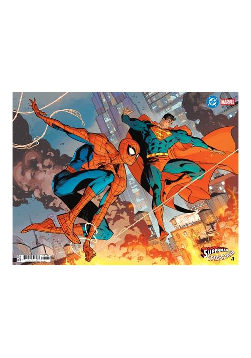 DC MARVEL SUPERMAN SPIDER-MAN #1 (ONE SHOT) CVR X JORGE JIMENEZ WRAPAROUND CARD STOCK VAR