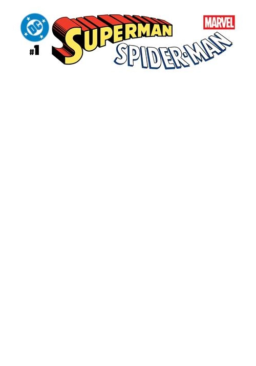 DC MARVEL SUPERMAN SPIDER-MAN #1 (ONE SHOT) CVR Z BLANK CARD STOCK VAR