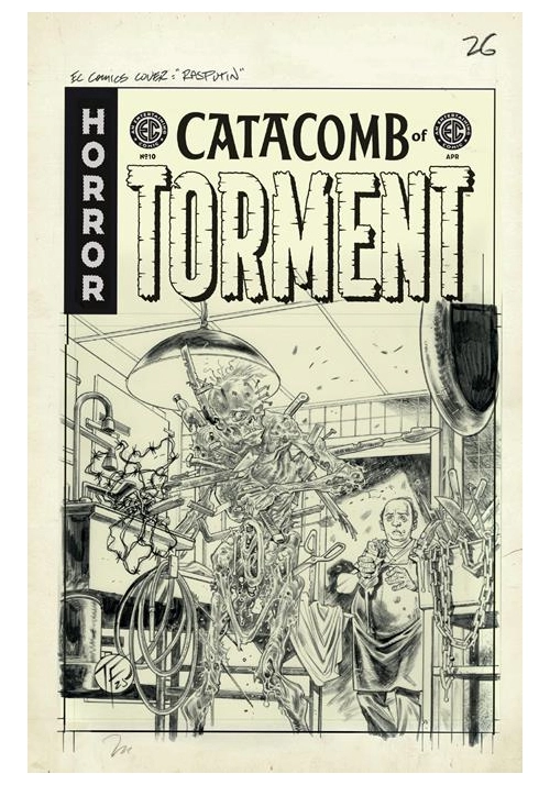 EC CATACOMB OF TORMENT #10 CVR D INC 1:20 TOM FOWLER B&W ARTIST EDITION VAR