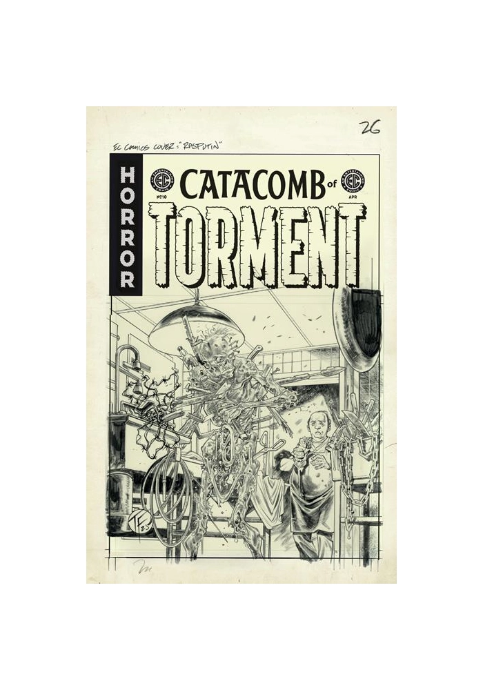 EC CATACOMB OF TORMENT #10 CVR D INC 1:20 TOM FOWLER B&W ARTIST EDITION VAR