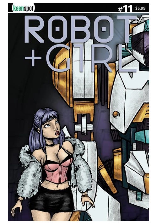 ROBOT + GIRL #11 CVR A MIKE WHITE LEFT SIDE CONNECTING COVER BAGGED WITH TRADING CARD