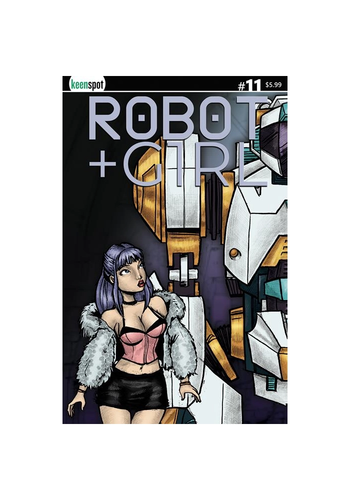 ROBOT + GIRL #11 CVR A MIKE WHITE LEFT SIDE CONNECTING COVER BAGGED WITH TRADING CARD