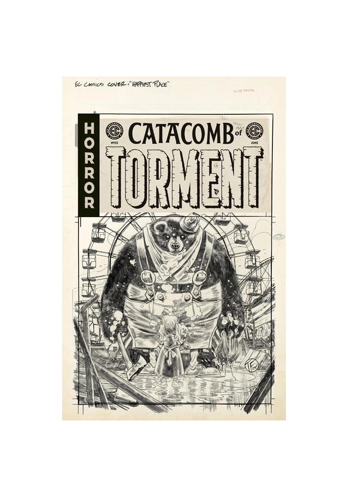 EC CATACOMB OF TORMENT #12 CVR D INC 1:20 TOM FOWLER B&W ARTIST EDITION VAR