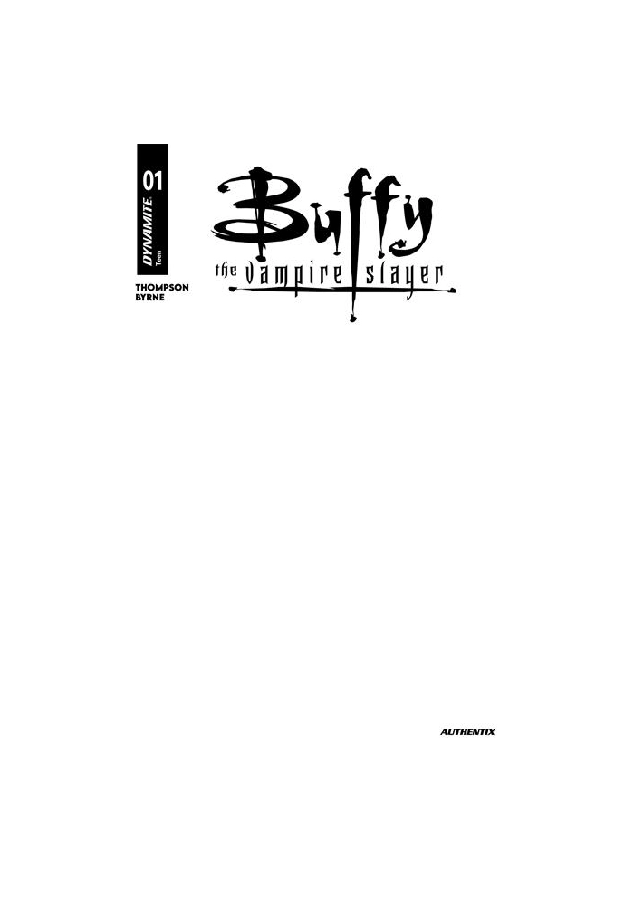 BUFFY THE VAMPIRE SLAYER #1 CVR H BLANK AUTHENTIX VAR