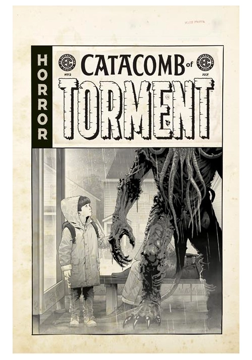 EC CATACOMB OF TORMENT #13 CVR D INC 1:20 DANNY LUCKERT B&W ARTIST EDITION VAR