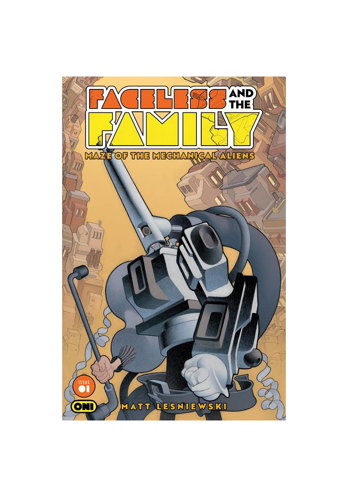 FACELESS AND THE FAMILY MAZE OF THE MECHANICAL ALIENS #1 (OF 4) CVR A MATT LESNIEWSKI