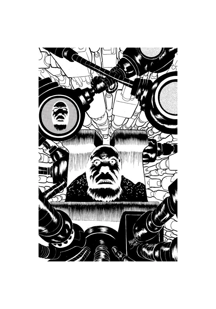 FACELESS AND THE FAMILY MAZE OF THE MECHANICAL ALIENS #1 (OF 4) CVR E INC 1:20 KELLEY JONES B&W VAR