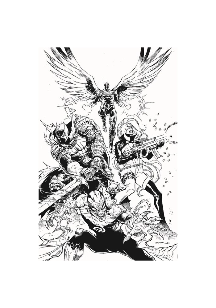 SPAWN SCORCHED #56 CVR B YILDIRAY CINAR B&W VIRGIN VAR