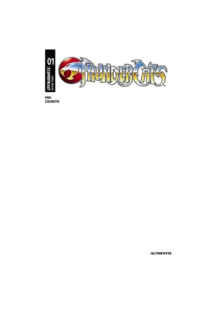 THUNDERCATS (2026) #1 CVR F BLANK AUTHENTIX VAR
