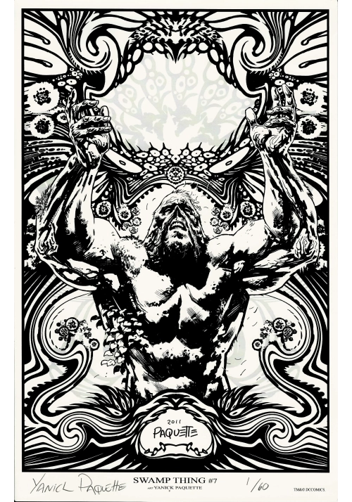 SWAMP THING BY YANNICK PAQUETTE LIMITED EDITION NUMBERED PRINT SIGNED BY THE ARTIST.