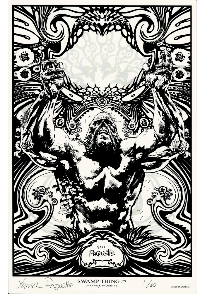 SWAMP THING COMMUNION WITH NATURE BY YANICK PAQUETTE LIMITED EDITION NUMBERED PRINT SIGNED BY THE ARTIST.