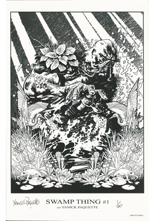 SWAMP THING BY YANICK PAQUETTE LIMITED EDITION NUMBERED PRINT SIGNED BY THE ARTIST.