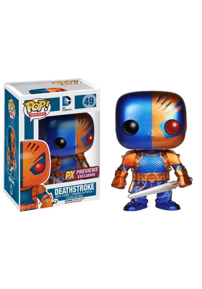 POP HEROES DEATHSTROKE PX VINYL FIG METALLIC
